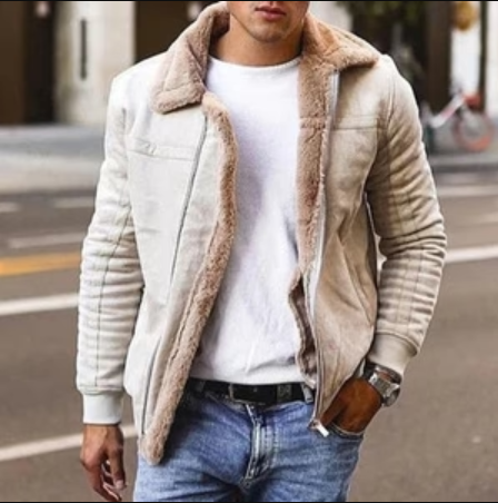 R&B | Herrenjacke mit Pelzfutter und Gesteppte Ärmel Gino