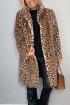 R&B | Klassieke Dames Winterjas Met Luipaardprint