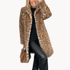 R&B | Klassieke Dames Winterjas Met Luipaardprint