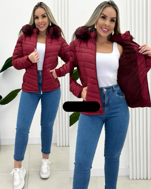 R&B | Steppjacke mit Fellkapuze