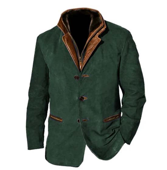 R&B | Blazer - Geschichteter Kragen und Knopf-Front-Design