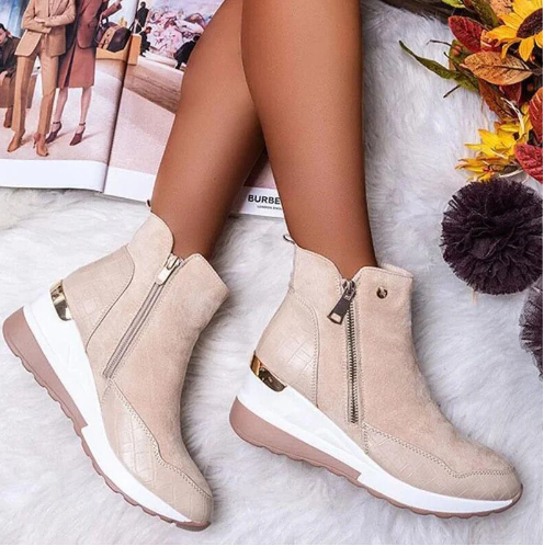 R&B | High-Top-Winterstiefel mit Seitlichem Reißverschluss und Höhenverstellung