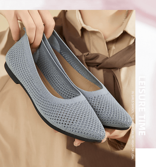 Graue Orthopädische Ballerinas R&B
