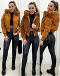 R&B | Bomberjacke mit Fellkapuze