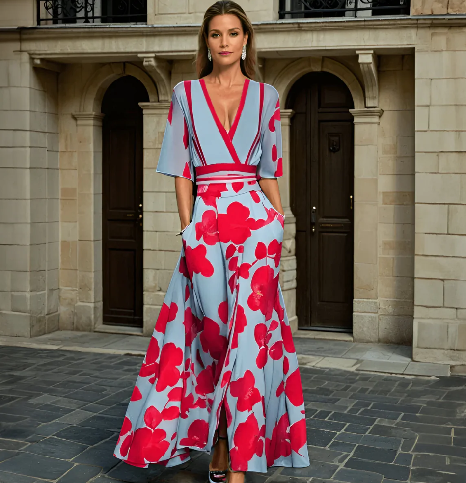 R&B | Elegantes Kleid mit Blumenmuster