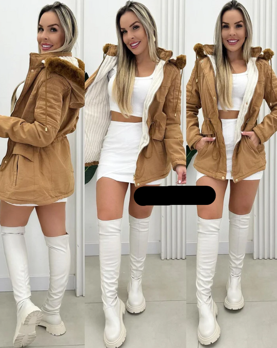 R&B | Winterjacke mit Fellkapuze