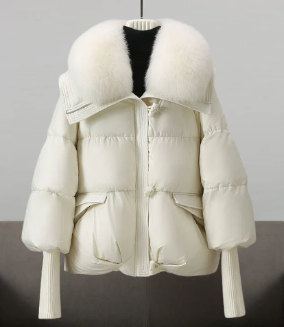 R&B | Steppjacke für Damen mit Pelzbesatz