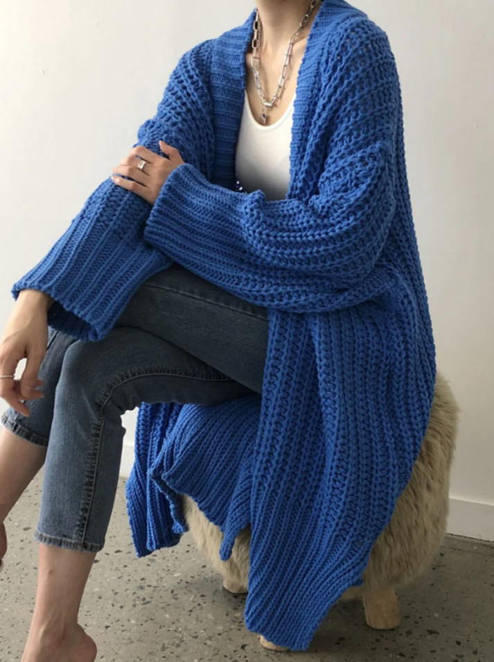 R&B | Stilvolle Lange Damen-Strickjacke