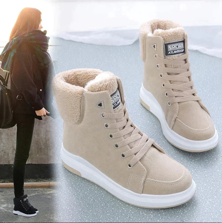 R&B | Fell gefüttert Schnürstiefel Winterstiefel Stiefeletten