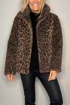 R&B | Klassieke Dames Winterjas Met Luipaardprint