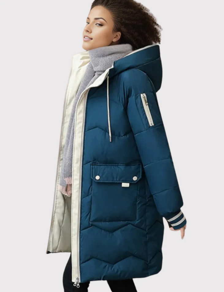 R&B | Kuschelige, Wintergefütterte Parka-Damenjacke