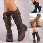 R&B | Retro-Schnürstiefel mit Schnalle