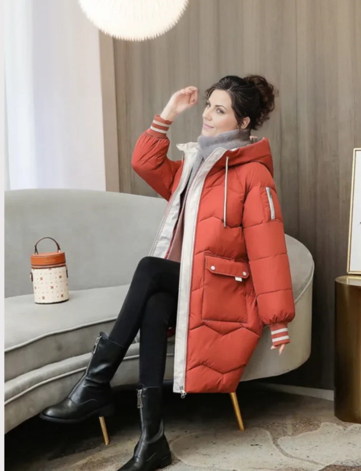 R&B | Kuschelige, Wintergefütterte Parka-Damenjacke
