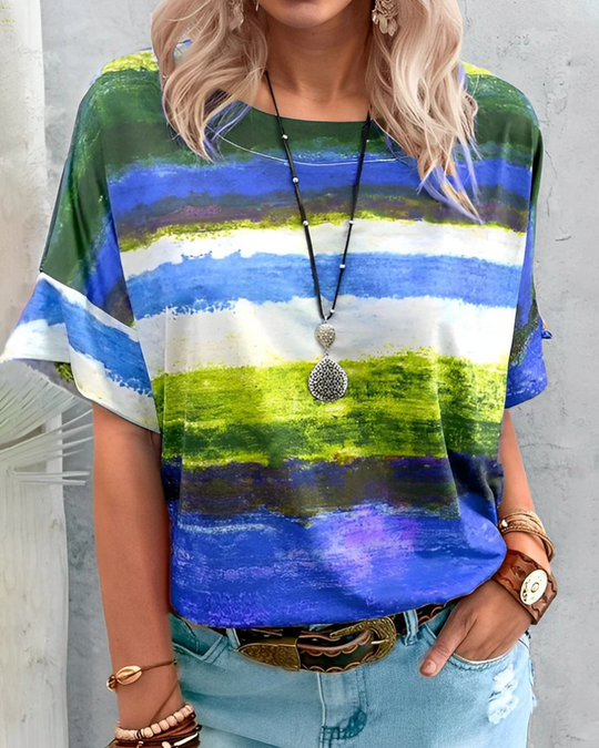 R&B | Damen T-Shirt Rundhals Basic