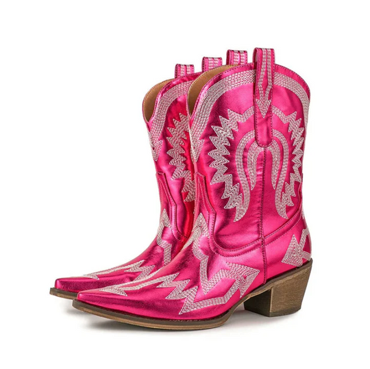 R&B | Klassische Western-Cowboystiefel Aus Leder für Damen