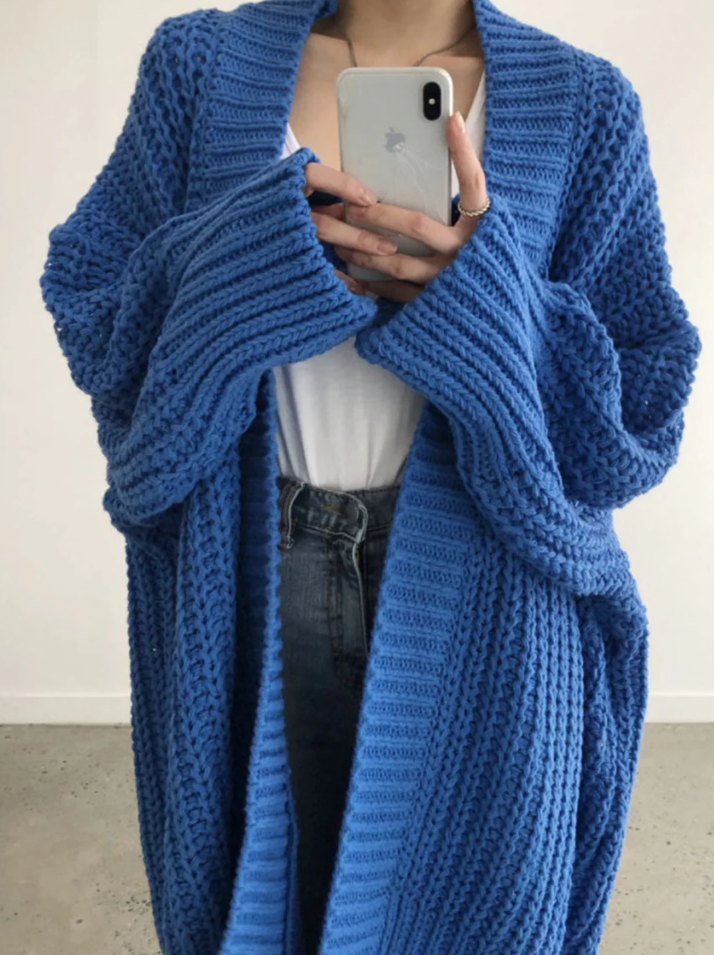 R&B | Stilvolle Lange Damen-Strickjacke