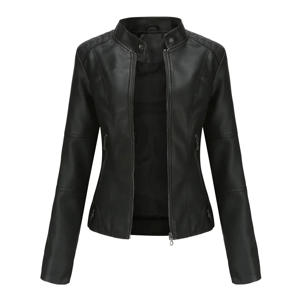R&B | Damen Dicke jacke Modisch Motorradstil