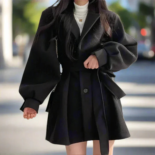 R&B | Langer Damen-Trenchcoat mit Gürtel - Zeitlose Eleganz