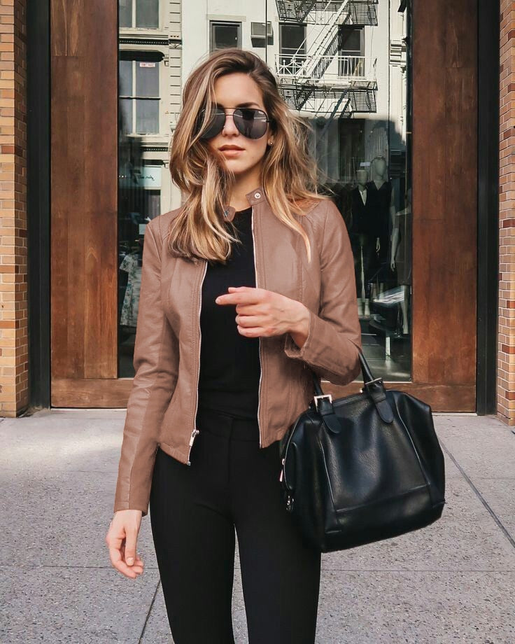 R&B | Damen Slim Fit Lederjacke