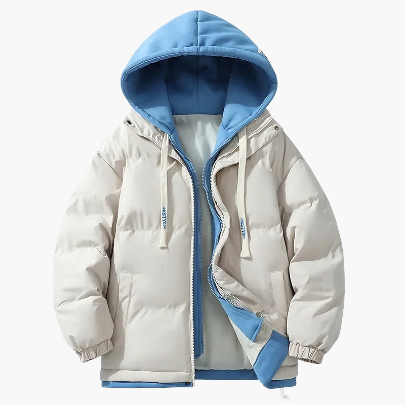 R&B | Winter Daunenjacke mit Kapuze - Modischer Streetwear-Puffer für Alltag & Outdoor