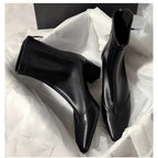 R&B | High Heels Chunky Heel Stiefel mit Spitzem Zehen