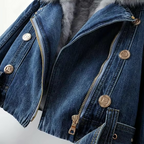 R&B | Jeansjacke mit Kunstfellkragen