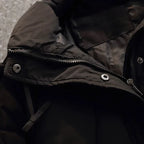 R&B | Puffer Jacke - Übergröße Gesteppt Wärme - Kapuze Hoher Kragen - Reißverschlussverschluss