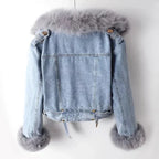 R&B | Jeansjacke mit Fellfutter