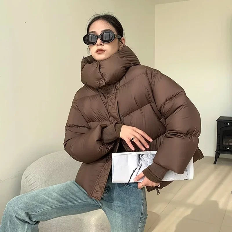 R&B | Pufferjacke - Hoher Kragen - Oversized Fit - Gepolstert und Warm