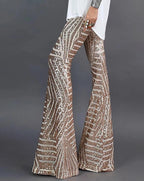 Damen Schlaghose mit Glitzer & Schlagdesign - R&B