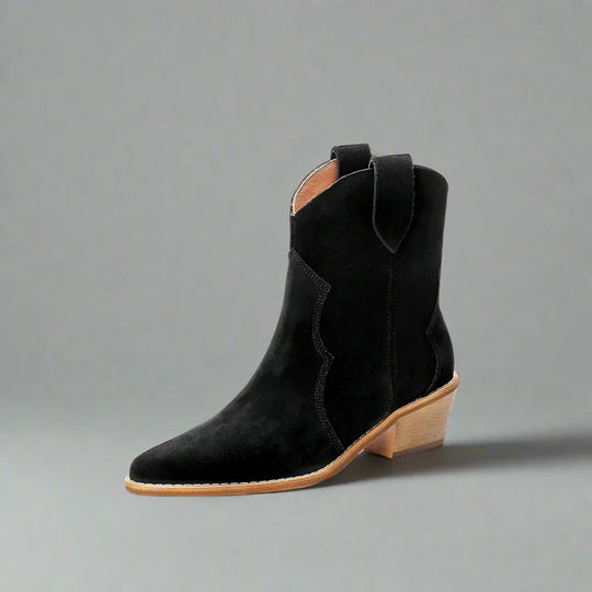 R&B | Rindsleder Damen Wildleder Damen Stiefel mit Absatz