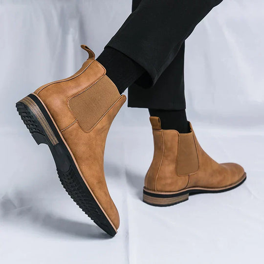 R&B | Leder Chelsea Stiefel