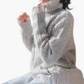 R&B | Strickpullover Im Koreanischen Stil mit Lockerem Schnitt und Rollkragen - Modischer Herbst- und Winterpullover