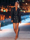 Blazerkleid mit Glitzer