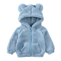 R&B Comfort Modische Bären-Kinderjacke aus dickem Samt
