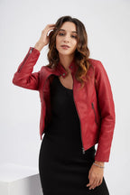 R&B | Damen Dicke jacke Modisch Motorradstil