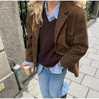 R&B | Elegante Braune Wild jacke