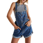 R&B | Ärmelloses Denim Overall Jumpsuit für Frauen