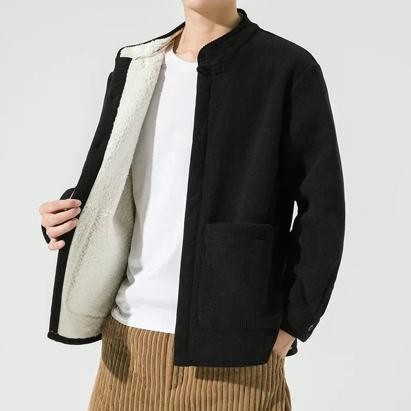 R&B | Leichtes Cordjacke für Herren mit großen Taschen
