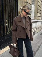R&B | Kaffeewol Jacke Lässig und Bequem