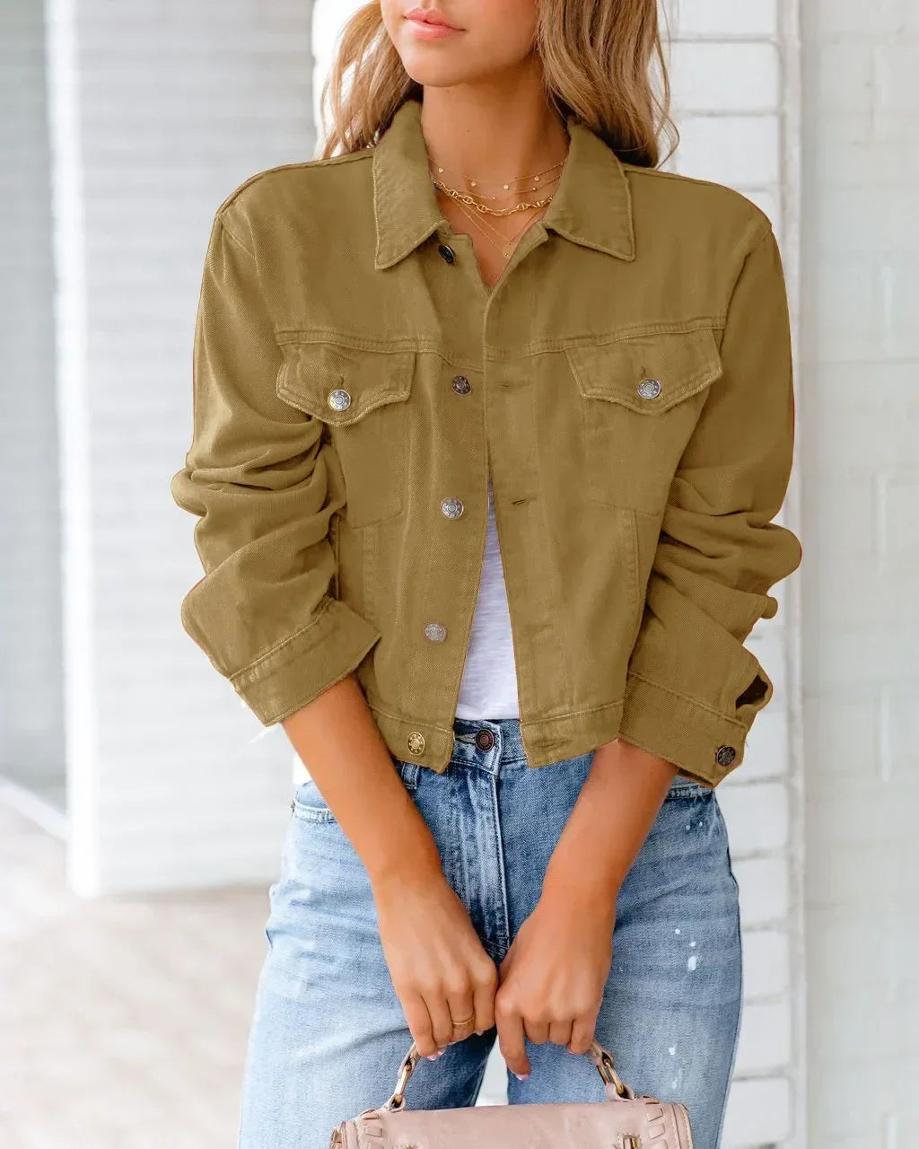 R&B | Kurze Taschenjacke Mode Streetwear Einfache Knopf Trend Frauen Denim Jacken Lange Ärmel Herbst Neu Denim Denim Jacken