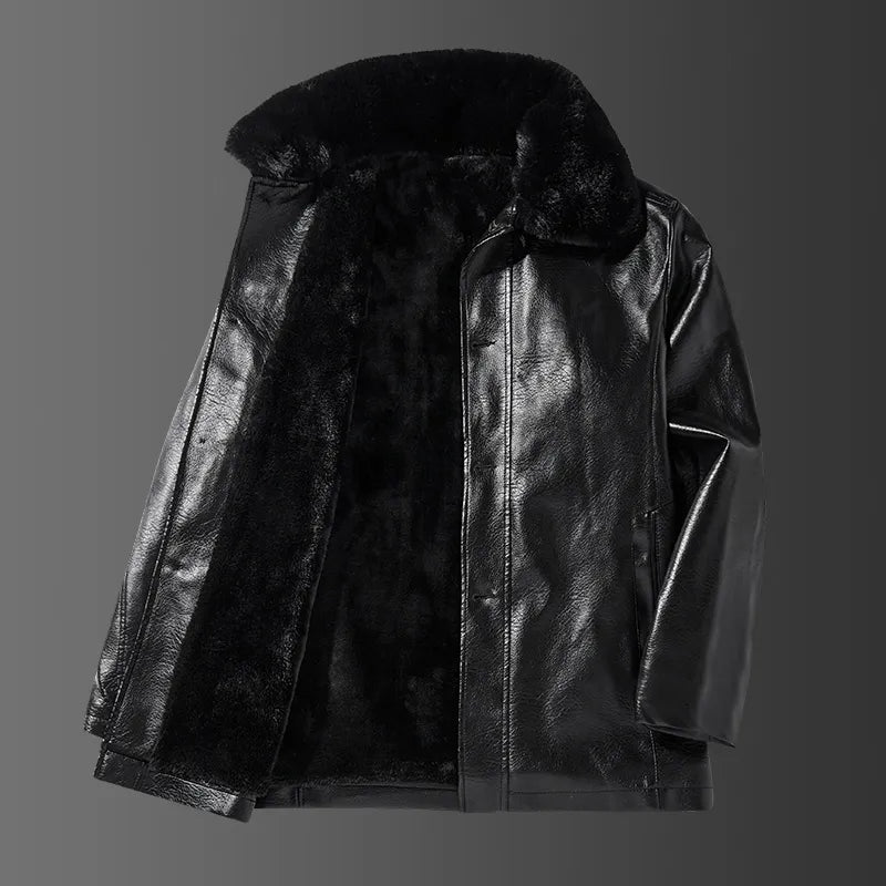 R&B | Lederjacke mit Kragen - Liam