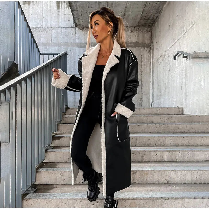 R&B | Ledermantel mit Fell
