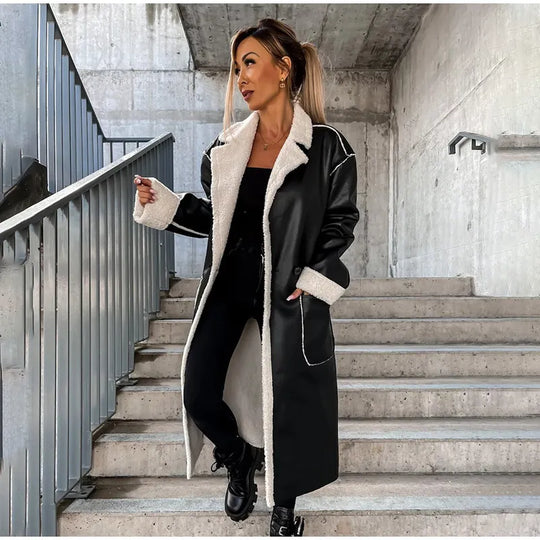R&B | Ledermantel mit Fell