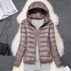R&B | Ultraleichte Damen Daunenjacke mit Kapuze