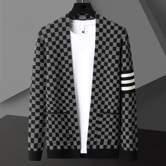 R&B | Gemusteter Cardigan Strick Elegant, Stilvoll