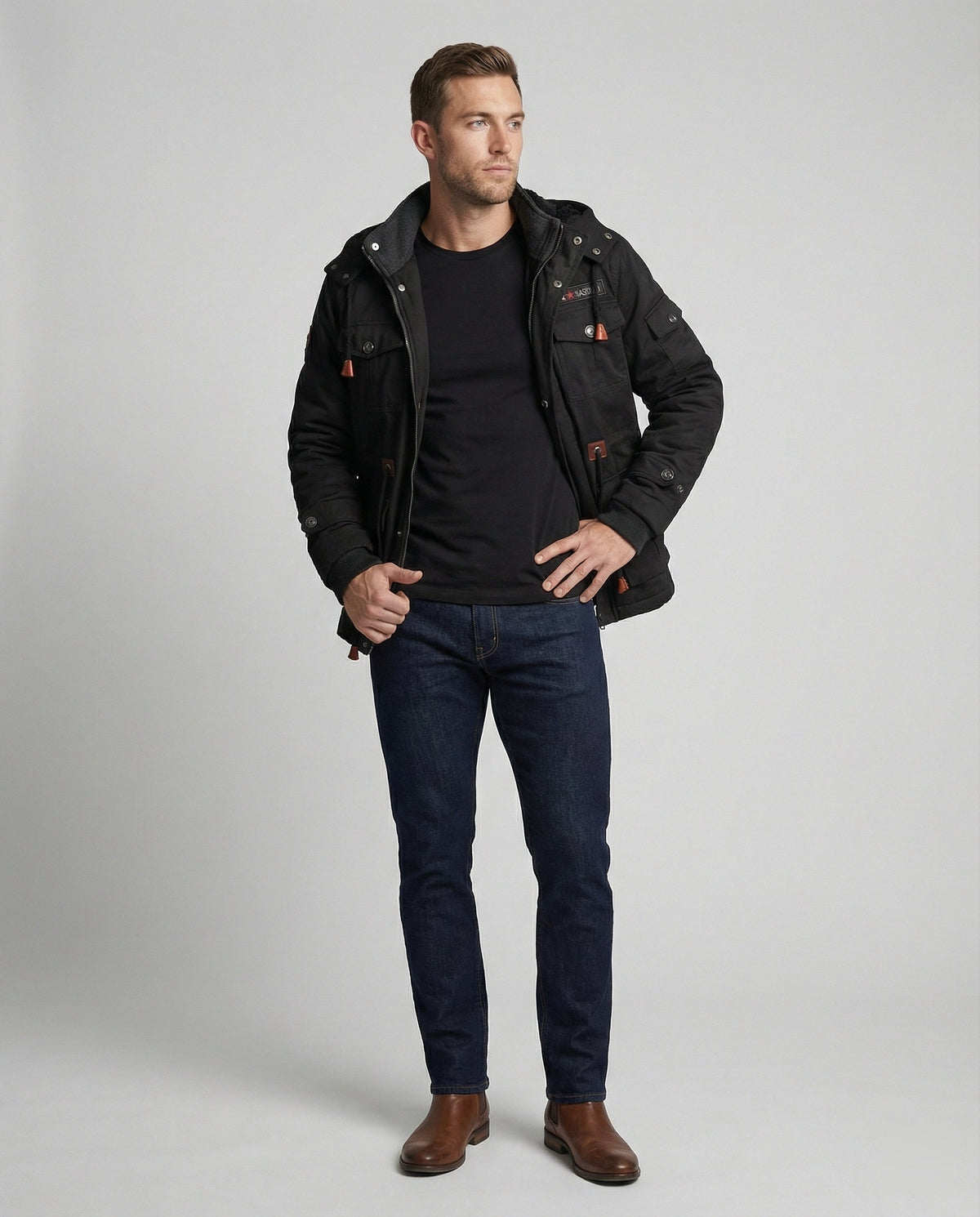 Herren Winterjacke aus Polyester mit Stilvollem Design & Wärmender Fütterung | Redlich & Becker