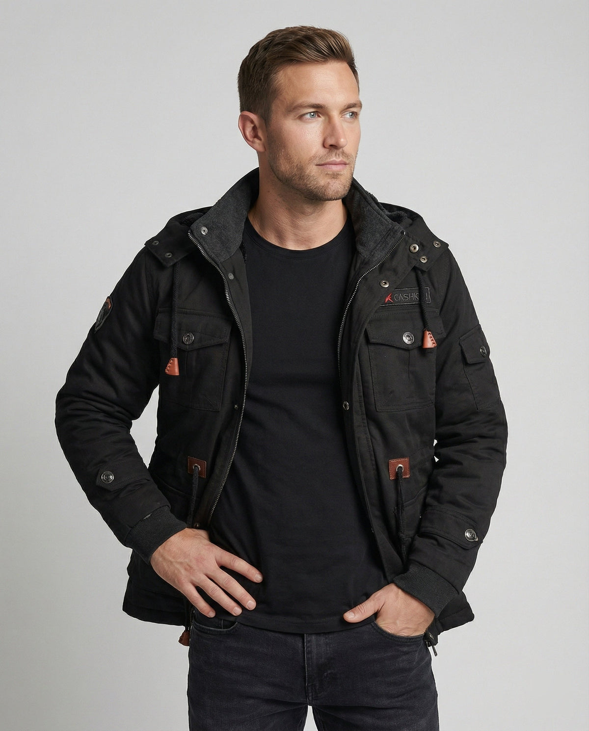 Herren Winterjacke aus Polyester mit Stilvollem Design & Wärmender Fütterung | Redlich & Becker