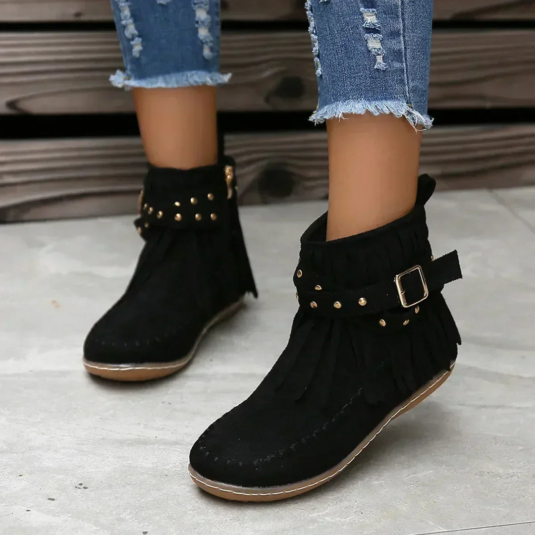 Ankle Boots Mit Fransen Und Nieten R&B