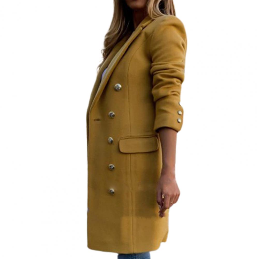 R&B | Langer Warmer Wintermantel Für Damen Button Down